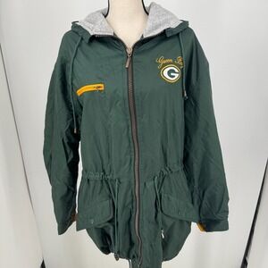 Vintage Ladies First Green Bay Packers Coat WOMENS G-III Carl Banks Hooded M